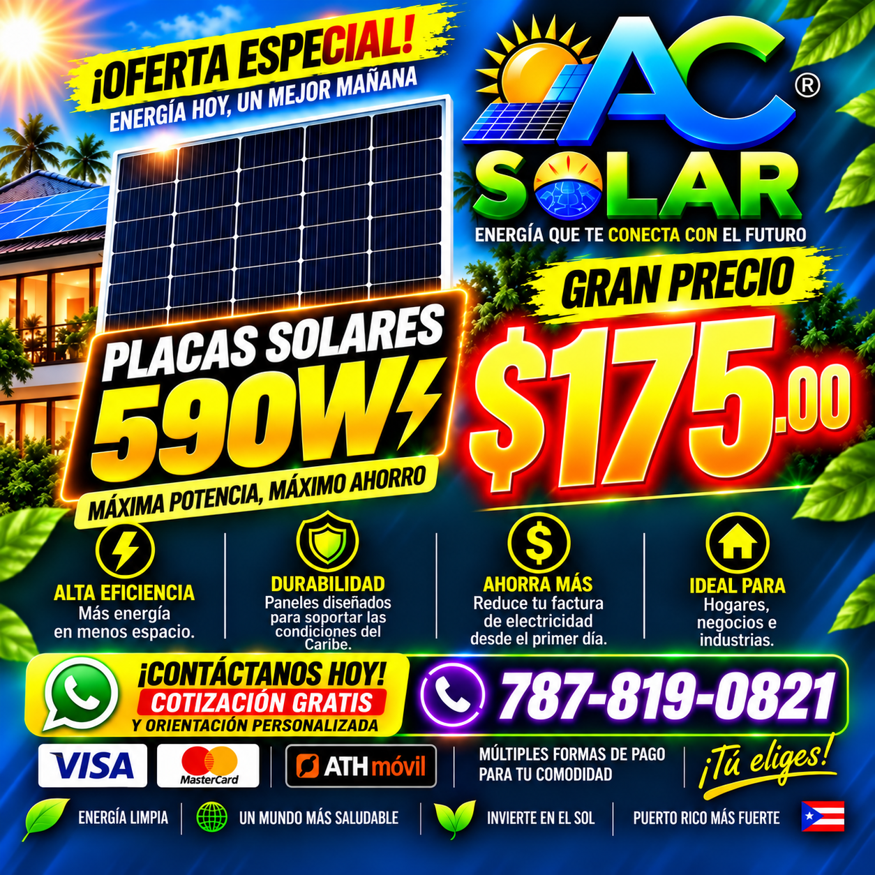 Placas Solares 590W